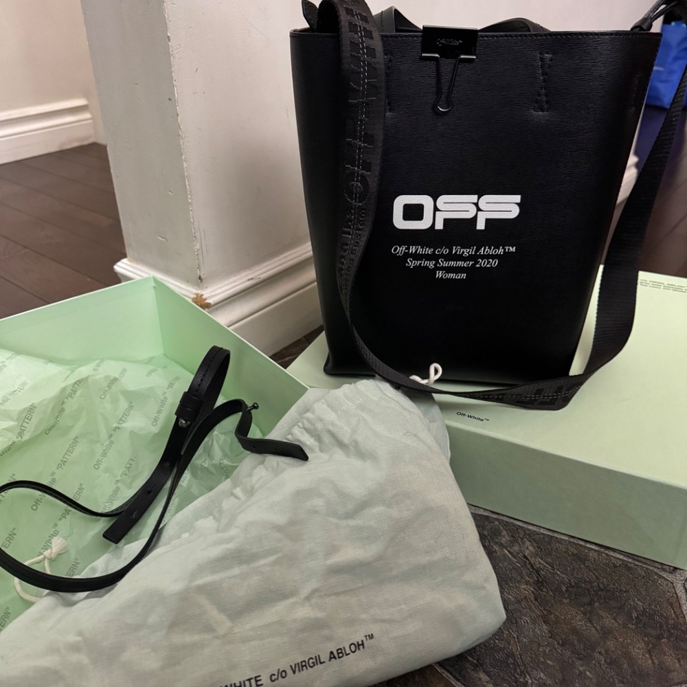 OFF WHITE LEATHER TOTE BAG (SPRING/SUMMER 2020) - Picture 2 of 4